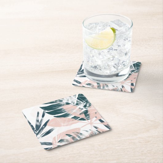 Tropenrot Rechteckiger Pappuntersetzer (Vor Ort)