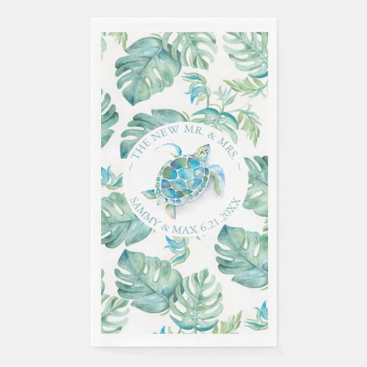 Tropenschildkröten Serviette (Vorderseite)