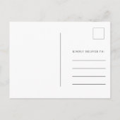 Tropenschrift aus Palmenblättern Save the Date Ankündigungspostkarte (Rückseite)