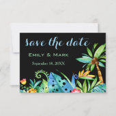 Tropenschwarz Save the Date Einladung (Vorderseite)