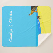 Tropenstrand, Goa, Indien, personalisiert Sherpadecke (Vorderseite (Horizontal))