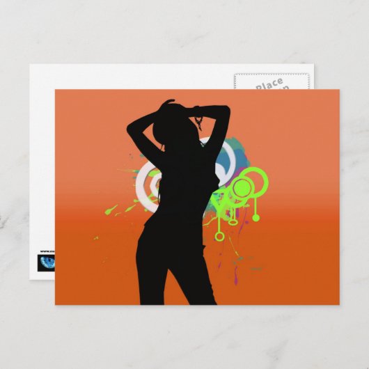 Tropentänzerin Postkarte (Vorne/Hinten)