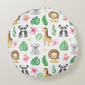 Tropentier Rundes Kissen (Rückseite)