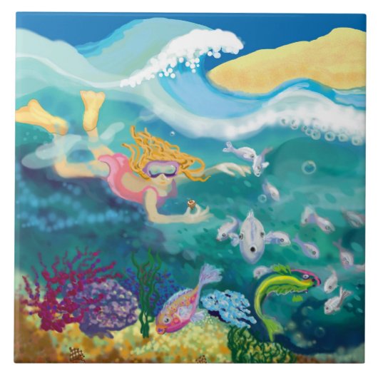 Tropenurlaubsschwimmbad Fliese (Vorderseite)