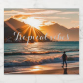 Tropenvibes Alkoholflaschenetikett (Einzelnes Label)