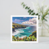 Tropenvibes Feiertagskarte (Stehend Vorderseite)