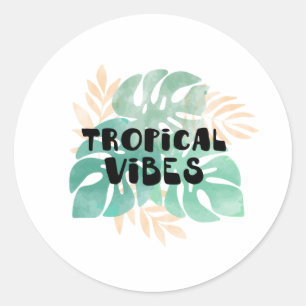 Tropenvibes Runder Aufkleber