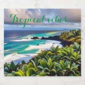 Tropenvibes Schaumweinetikett (Einzelnes Label)