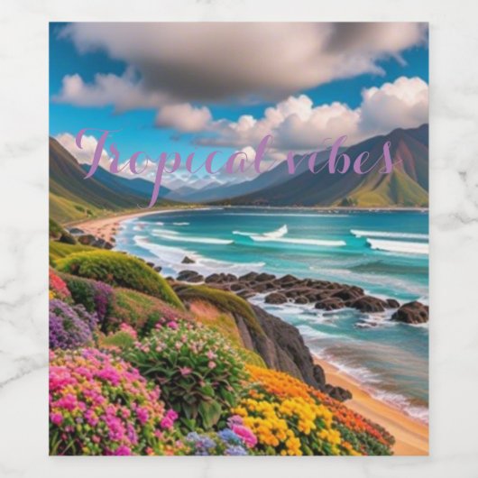 Tropenvibes Weinetikett (Einzelnes Label)