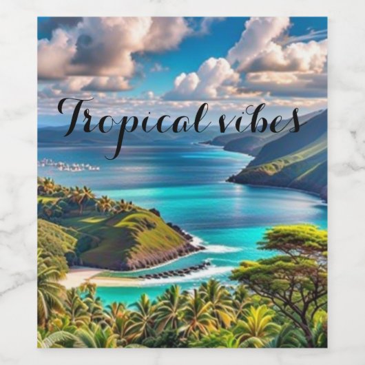 Tropenvibes Weinetikett (Einzelnes Label)