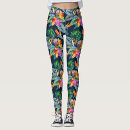 Tropenvogel aus Paradies und Orchideen Leggings