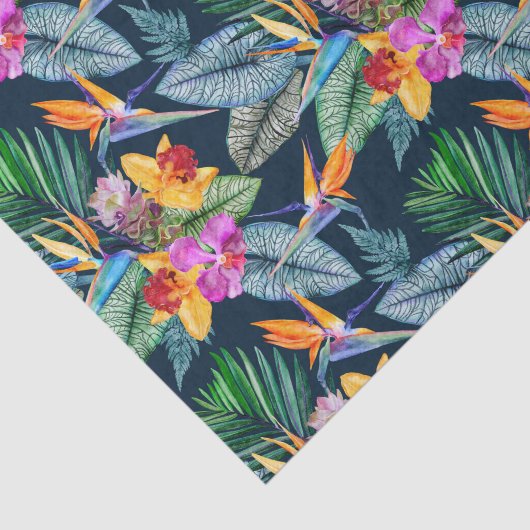 Tropenvogel aus Paradies und Orchideen Seidenpapier (Ausschnitt)