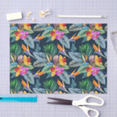 Tropenvogel aus Paradies und Orchideen Seidenpapier (Handwerk)