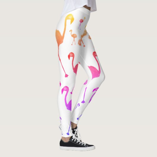 Tropenvögel , Flamingo-Leggings Leggings (Rechts)