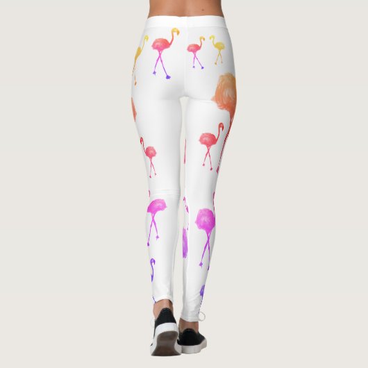 Tropenvögel , Flamingo-Leggings Leggings (Rückseite)