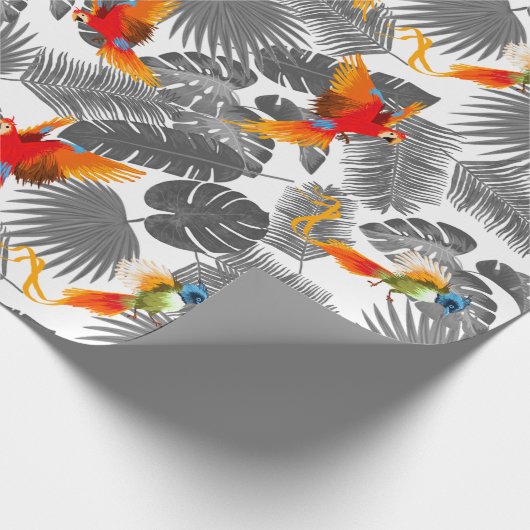 Tropenvögel Geschenkpapier (Ecke)