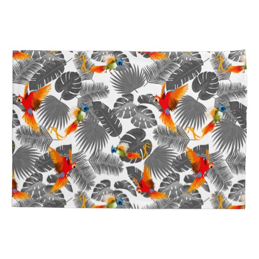 Tropenvögel Kissenbezug (Rückseite-Links)