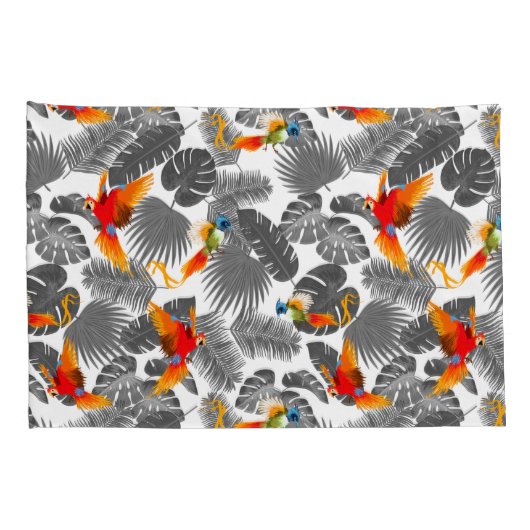 Tropenvögel Kissenbezug (Rückseite-Rechts)