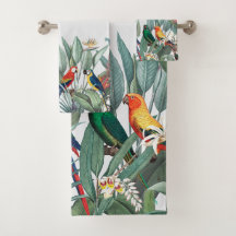 Tropenvögel und Pflanze