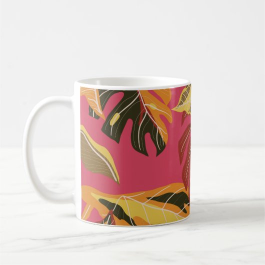 Tropenwald. Abstrakter Illustrationspunkt Kaffeetasse (Links)