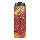 Tropenwald. Abstrakter Illustrationspunkt Thermosbecher (Vorderseite)