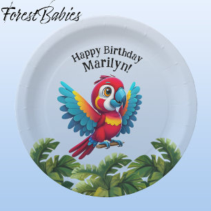 Tropenwald Dschungel Macaw Safari Parrot Bird Pappteller