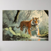Tropenwald Tiger Vintag Poster (Vorne)