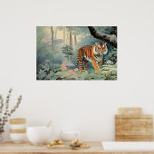 Tropenwald Wildlife Tiger Vintag Poster (Küche)