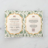 Tropenwaldelephant auf einer indischen Hochzeit Einladung (Innenseite)