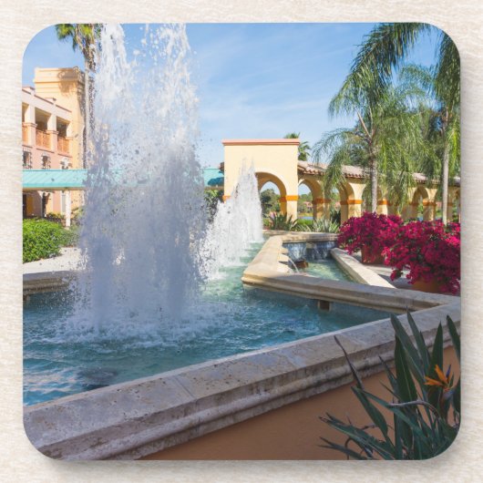 Tropenwasserbrunnen Getränkeuntersetzer (Vorderseite)