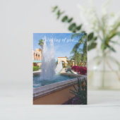 Tropenwasserbrunnen Postkarte (Stehend Vorderseite)