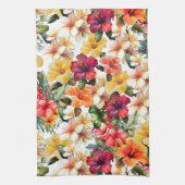 Tropenweißer Hibiskus Geschirrtuch (Vertikal)