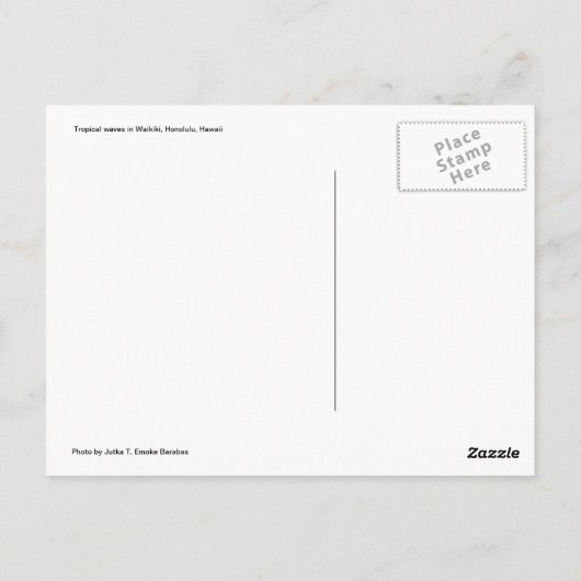 Tropenwellen Postkarte (Rückseite)