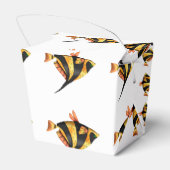 Tropenwinkel-Schwarz-Gold-Fische Geschenkschachtel (Rückseite)