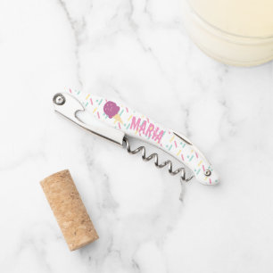 Tropf-Eiscreme-Bunt-Monogramm Kellnermesser