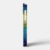 Tropfblau-Aqua-Gelb-Regentropfenmuster Case-Mate iPhone Hülle (Rückseite / Links)