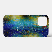 Tropfblau-Aqua-Gelb-Regentropfenmuster Case-Mate iPhone Hülle (Rückseite (Horizontal))