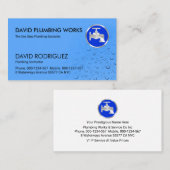 Tropfblauer Wassertropfen Klempnerei Visitenkarte (Vorne/Hinten)