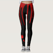 Tropfblut auf schwarz leggings (Vorderseite)