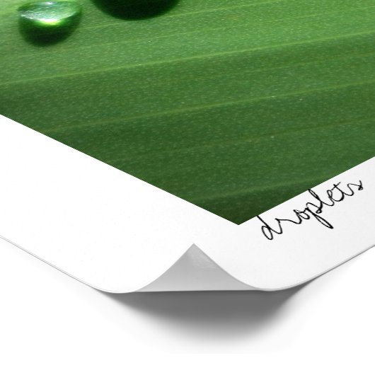 Tröpfchen Poster (Ecke)