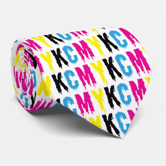 TropfCMYK Krawatte (Gerollt)