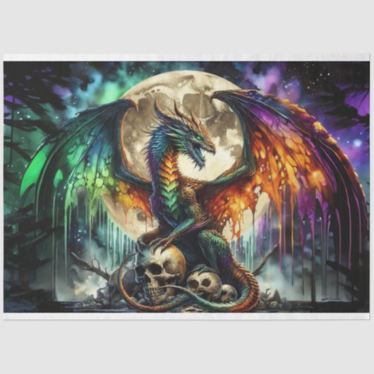 Tropfdrache Seidenpapier (Vorderseite)