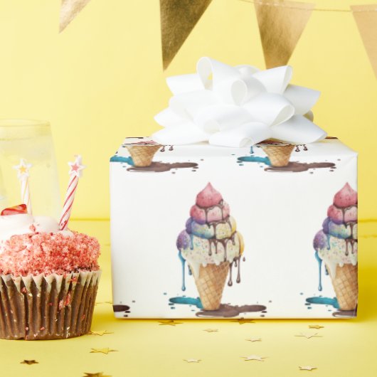 Tropfeis Geschenkpapier (Geburtstagsparty)