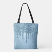 Tropfeis-Glitzer | Blaue Imitate Sparkle Metallic Tasche (Rückseite)