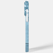Tropfeis-Glitzer | Blaue Imitate Sparky Monogram Case-Mate iPhone Hülle (Rückseite / Links)