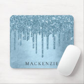 Tropfeis-Glitzer | Blaue Imitate Sparky Monogram Mousepad (Mit Mouse)