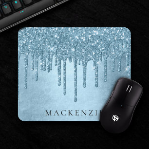 Tropfeis-Glitzer Blaue Imitate Sparky Monogram Mousepad