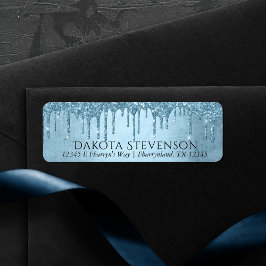 Tropfeis-Glitzer | Blue Imitats Sparkle-Adresse