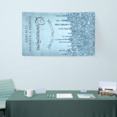 Tropfeis-Glitzer | Blue Sparkle Quinceanera Banner (Messeveranstaltung)