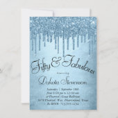 Tropfeis-Glitzer | Glitzy Blue 50 und Fabulous Einladung (Vorderseite)